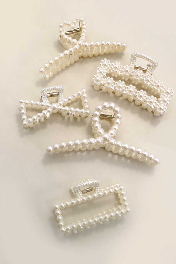 PEARL HAIR CLAW CLIPS | 40H736 - Near & Dear