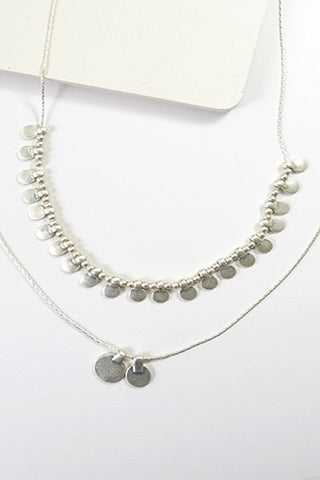 Double layered disc necklace | 250145438