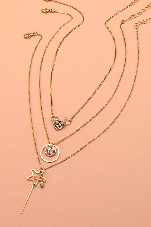 3 IN A SET DAINTY CHARM NECKLACE | 510111052