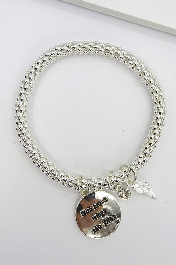 WING CHARM STRETCH CHAIN BRACELET | 51B20117