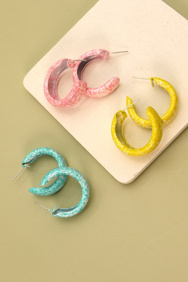 COLORFUL HOOP EARRINGS | 40E222