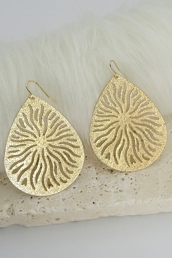 Bohemian Filigree Big Tear drop Dangle Earrings | 31E01043