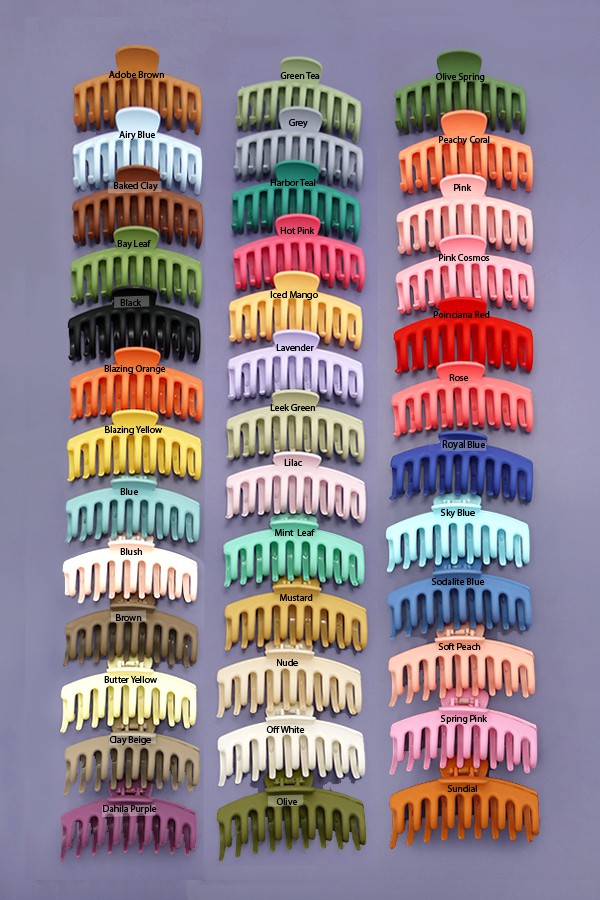 OVERSIZED HAIR CLAW CLIPS 12PCS PACK | 40H203-12PACK