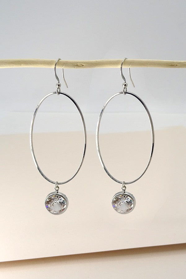 CUBIC ZIRCONIA TEARDROP EARRINGS | 21E1313