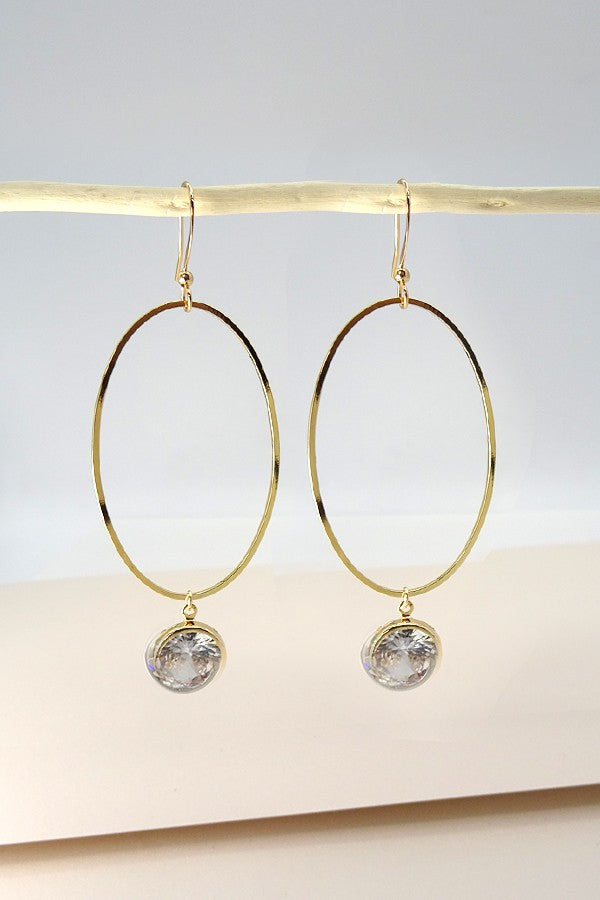 CUBIC ZIRCONIA TEARDROP EARRINGS | 21E1313