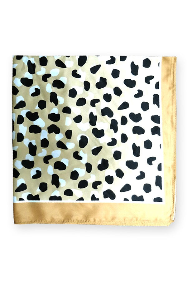 COLOR BLOCKED SILKY FEEL BANDANA SCARF | 21SC348