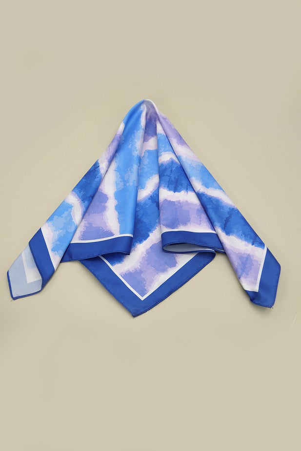 TIE DYE PRINT SILKY FEEL BANDANA SCARF | 40SC615