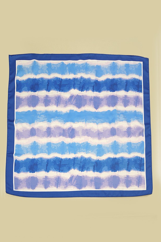 TIE DYE PRINT SILKY FEEL BANDANA SCARF | 40SC615