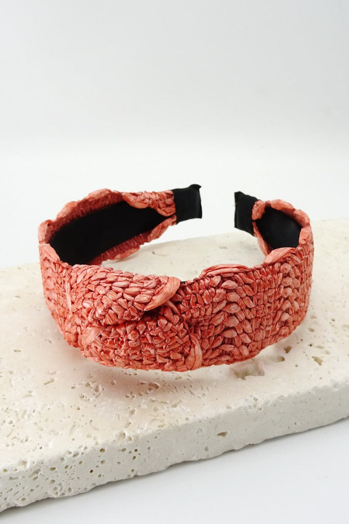 STRAW KNOTTED HEADBAND | 40HB015