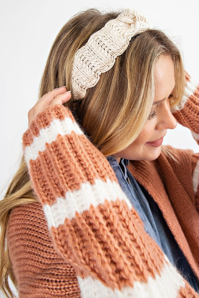 STRAW KNOTTED HEADBAND | 40HB015