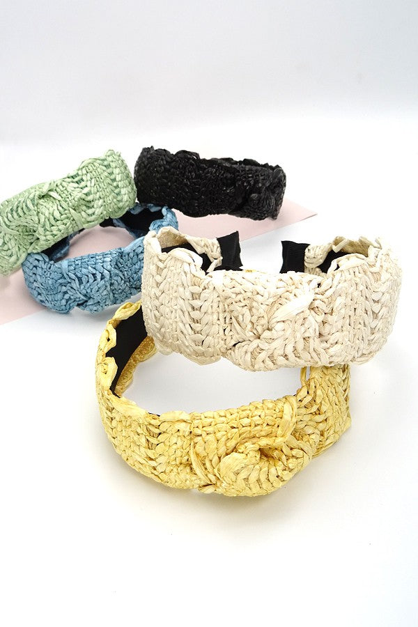 STRAW KNOTTED HEADBAND | 40HB015
