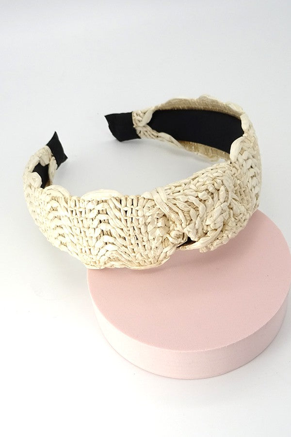 STRAW KNOTTED HEADBAND | 40HB015