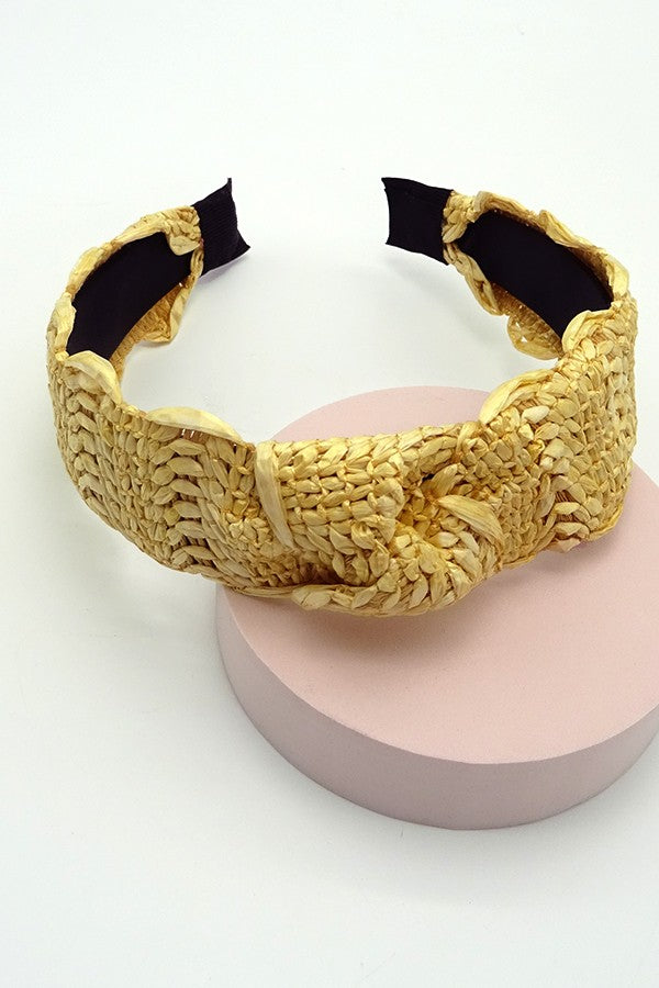 STRAW KNOTTED HEADBAND | 40HB015