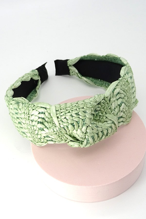 STRAW KNOTTED HEADBAND | 40HB015