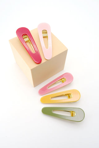 TEARDROP ACRYLIC HAIR CLIPS 40H003