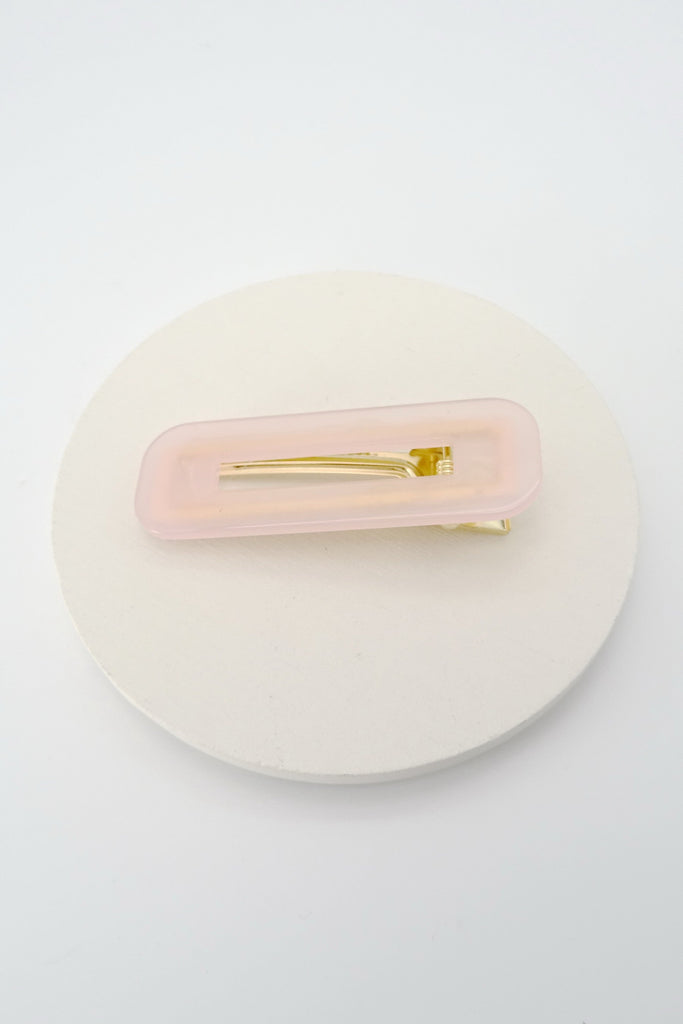 RECTANGLE LUCITE ACRYLIC HAIR CLIPS | 40H005