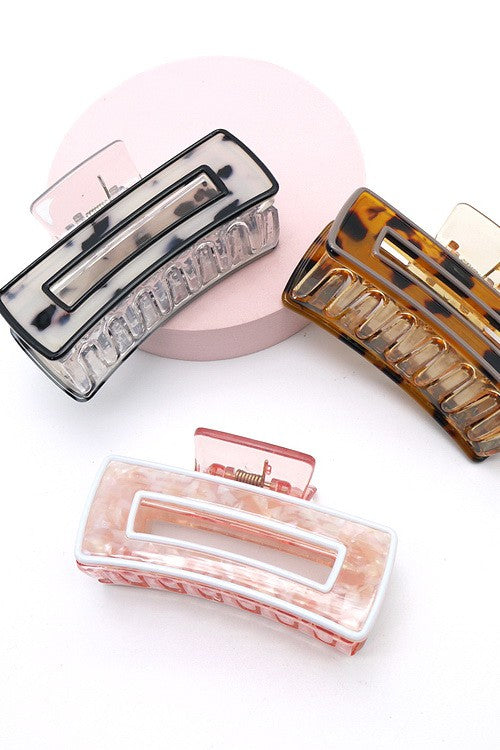 DESIGNER INSPIRED  BOLD EDGE HAIR CLAW CLIP | 40H395