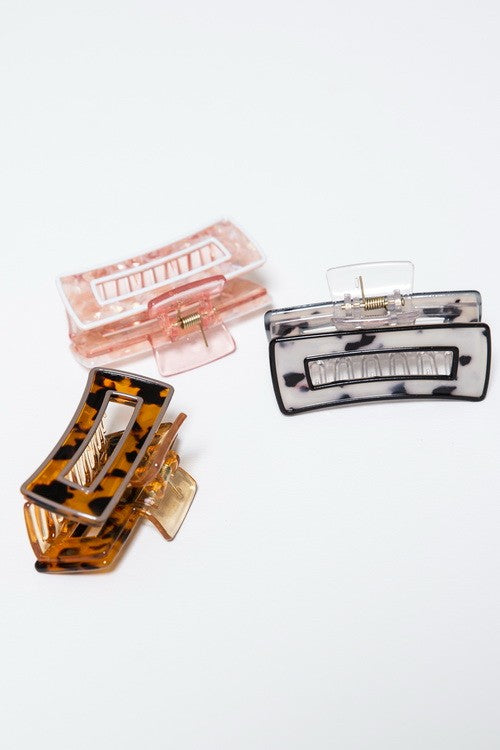 DESIGNER INSPIRED  BOLD EDGE HAIR CLAW CLIP | 40H395