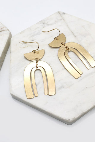 DOUBLE RAINBOW U DROP EARRINGS | 31E21461