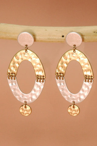 HAMMER OVAL DROP EARRINGS | 31E21584