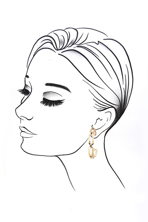 MODERN LINK HOOP EARRINGS | 31E21644