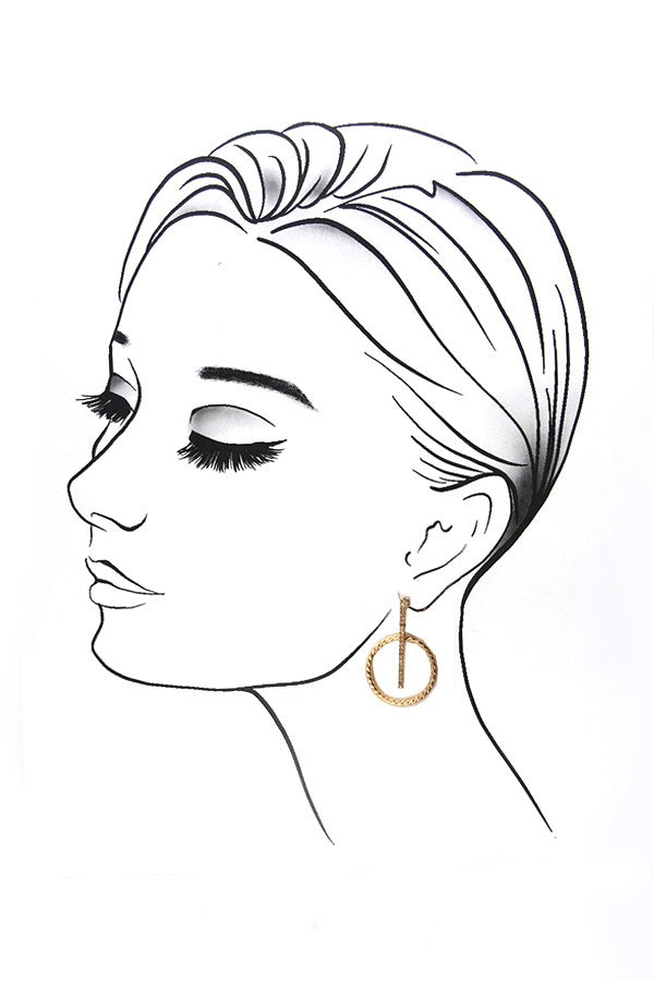 PIPER RHINESTONE BAR HOOP EARRING | 31E21714