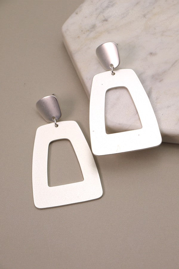 RECTANGLE MATTE  DROP EARRINGS | 31E21564