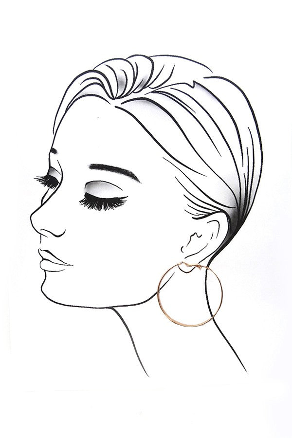 MODERN LUXE FLAT HOOP EARRINGS | 31E21662