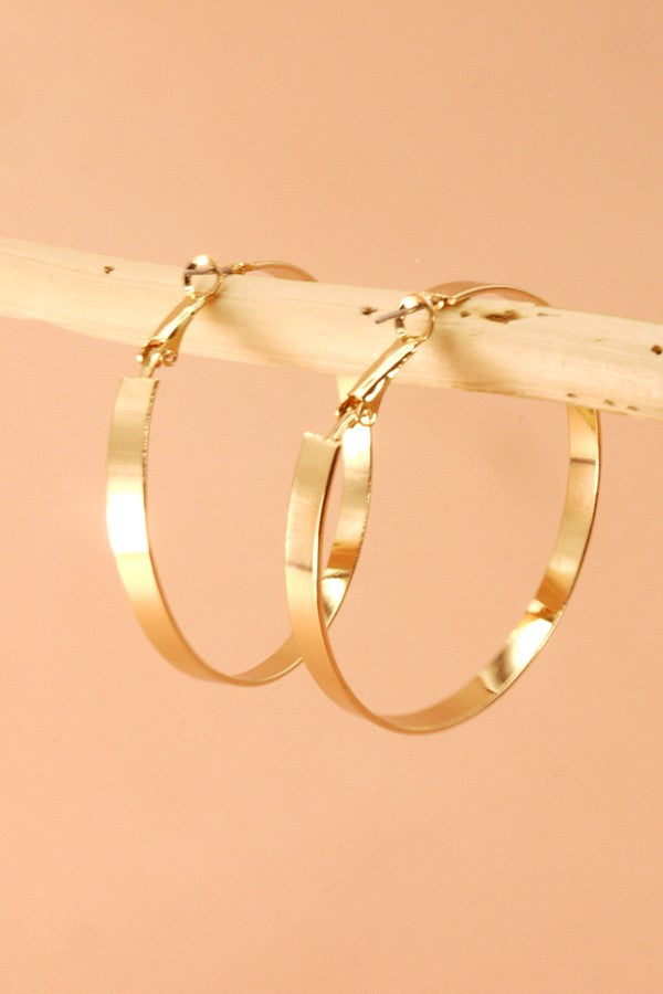 MODERN LUXE FLAT HOOP EARRINGS | 31E21662