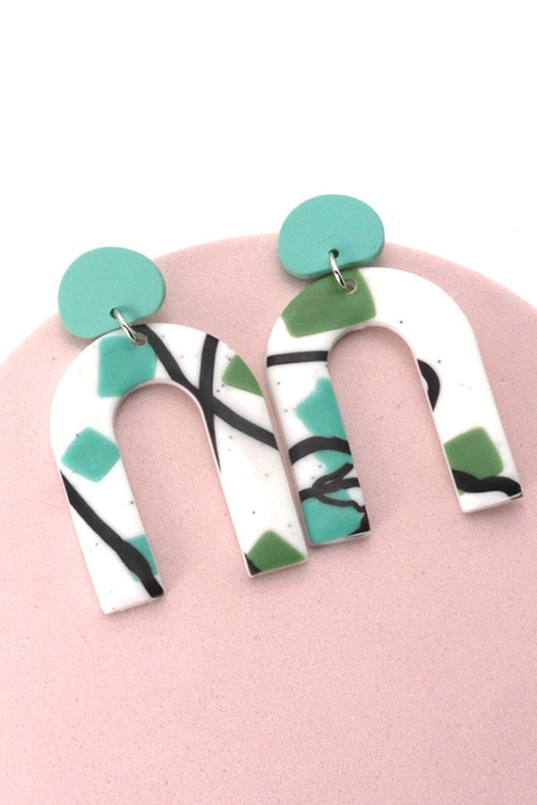 U SHAPE DROP EARRINGS | 40E200