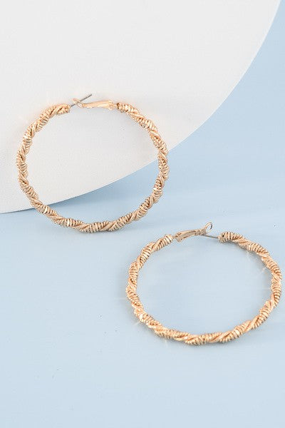 TWISTED WIRED HOOP EARRINGS 31E190068