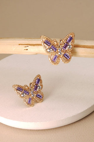 BUTTERFLY BEADED EARRINGS | 31E22000