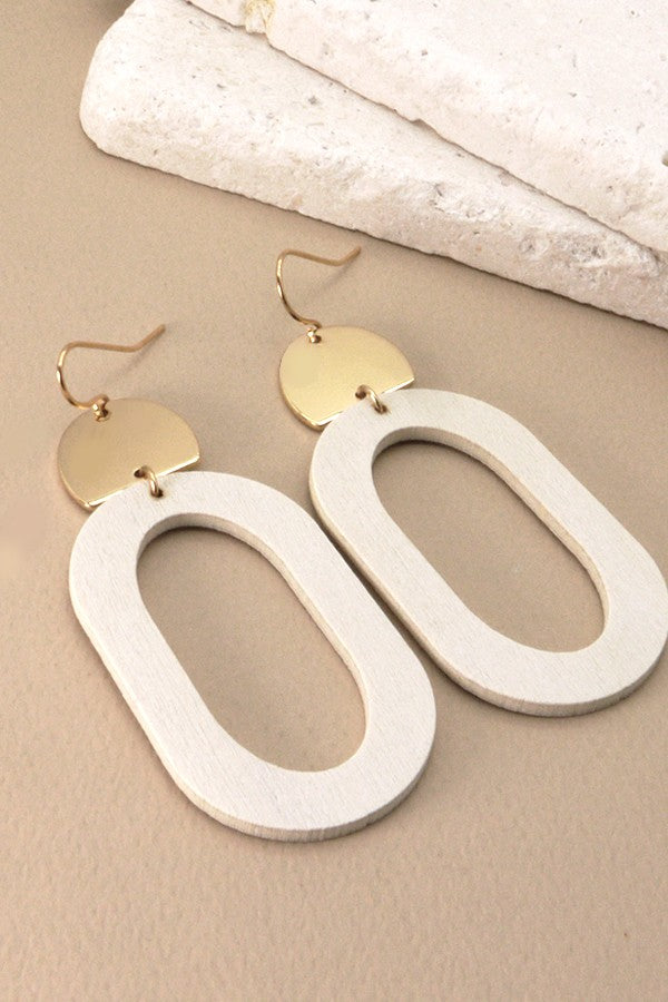 WOOD DROP EARRINGS | 31E21878