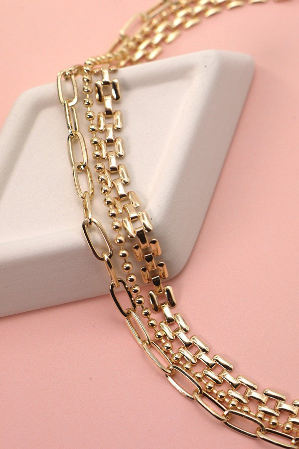 DESIGNER CHAIN MULTI LAYER NECKLACE | 51N2111094