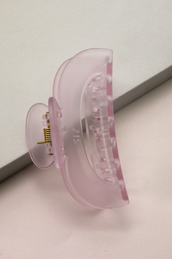 LARGE HALF TRANSLUCENT MOON HAIR CLAW CLIP | 40H417