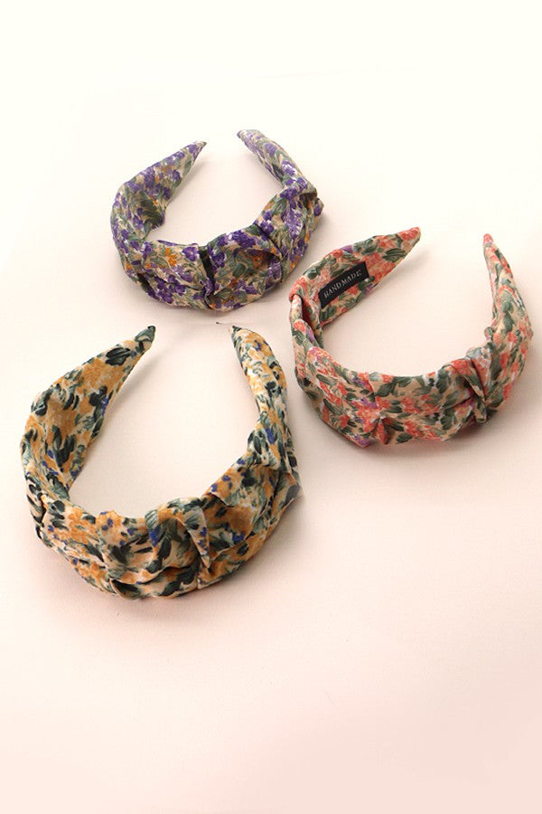 FLORAL WIDE HEADBAND HAIR BAND | 40HB103