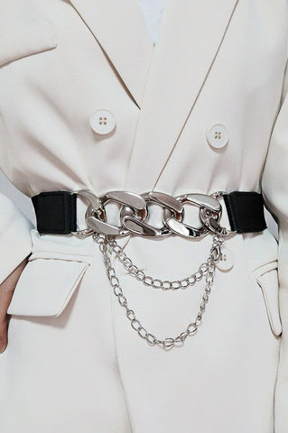 RUNWAY CHAIN TASSEL BELT | 40BT605