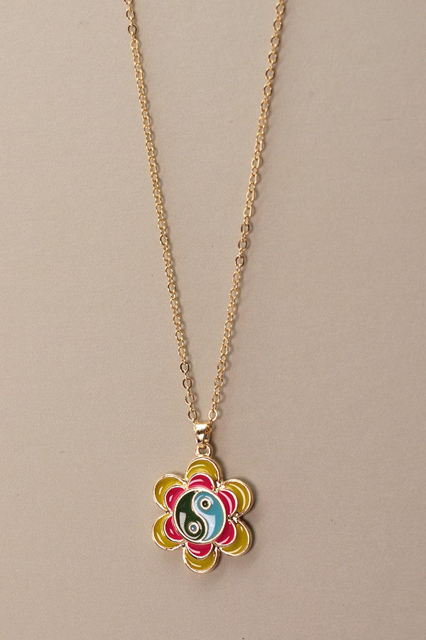 YINGYANG FLOWER CHARM NECKLACE | 60N2117922