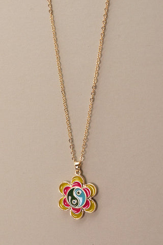 YINGYANG FLOWER CHARM NECKLACE | 60N2117922