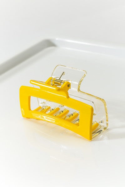 DOUBLE SIDED CLEAR AND COLOR HAIR CLAW CLIPS | 40H426