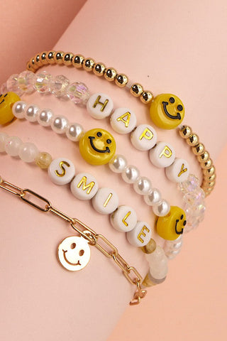 MULTI STRETCHABLE SMILEY BRACELETS | 71B22279