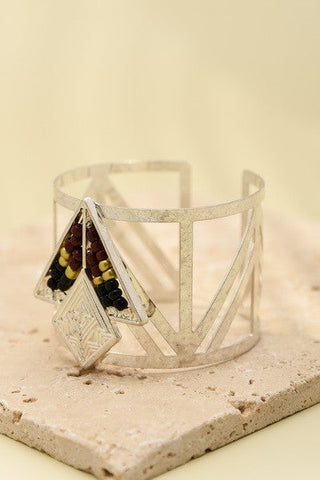 AZTEC BEADED CUFF BRACELET | 14B011