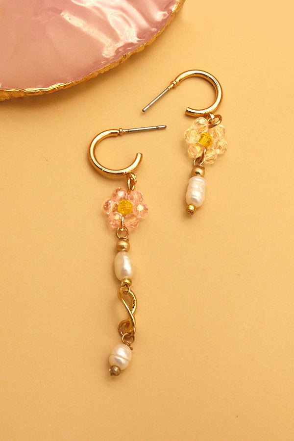 BEADED FLOWER EARRINGS | 51E2062580