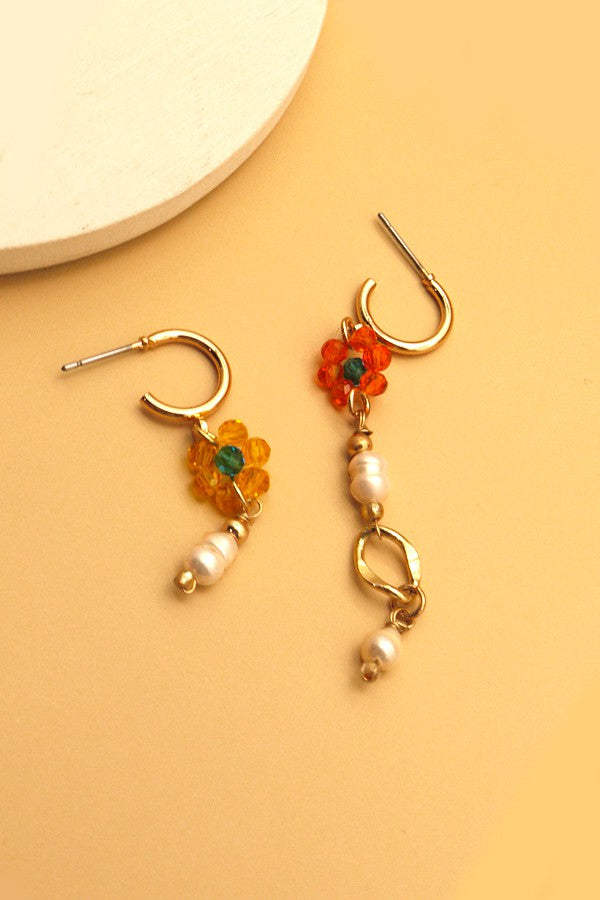 BEADED FLOWER EARRINGS | 51E2062580