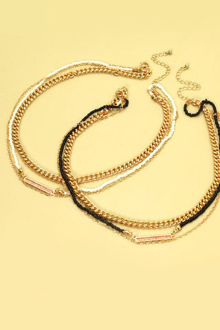 SEED BEAD MULTI LAYERED NECKLACE | 25N371