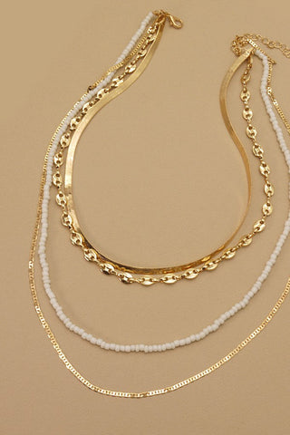 SEED BEAD SNAKE MULTI CHAIN NECKLACE | 25N372