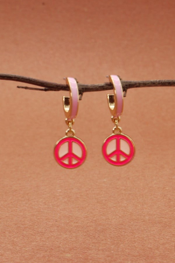 EPOXY CHARM MINI HOOP HUGGIE EARRINGS | 71E21860