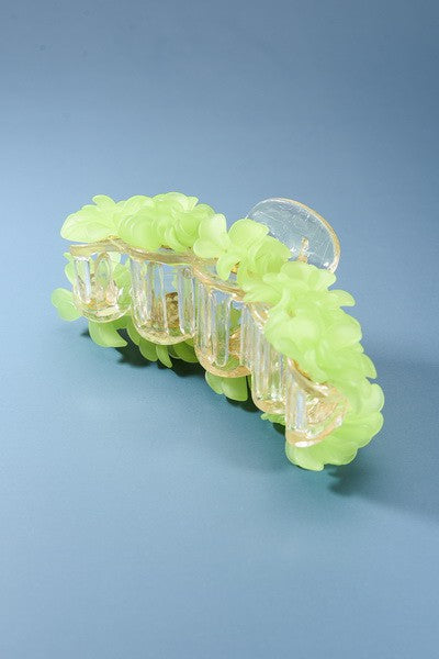 OVER SIZED ARTISTIC FLORAL HAIR CLAW CLIP | 40H454