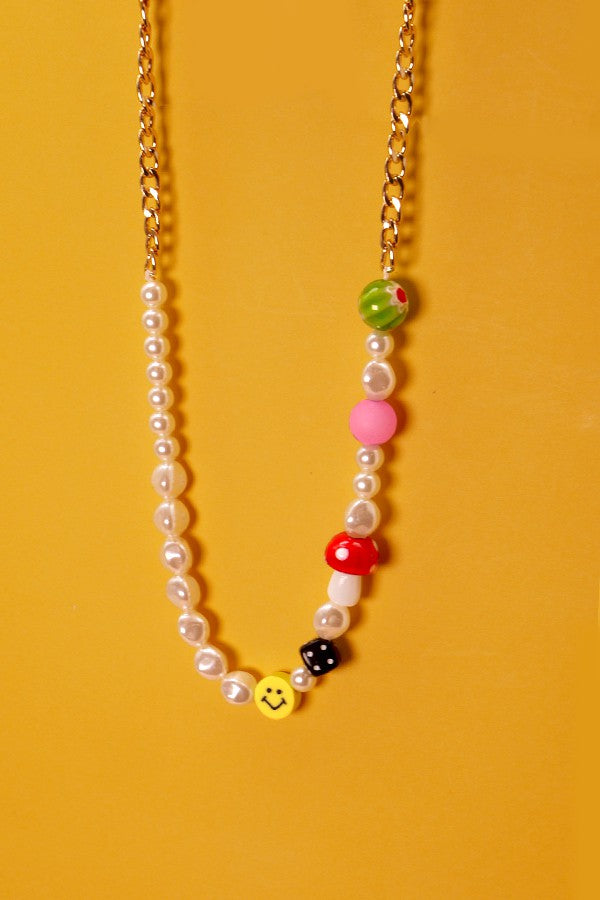 PEARL SMILE BEADS NECKLACE | 31N22059