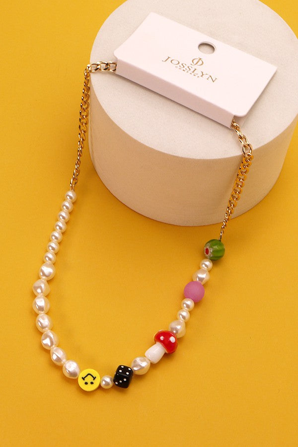 PEARL SMILE BEADS NECKLACE | 31N22059